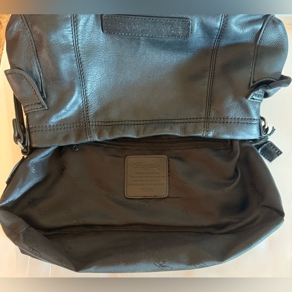 Fossil Black Pebbled Leather Shoulder Bag Medium Size 75082 With Fossil Key - Picture 16 of 16